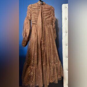 Zimmermann Runway Tempo Ruched Glitter-Tulle Gown